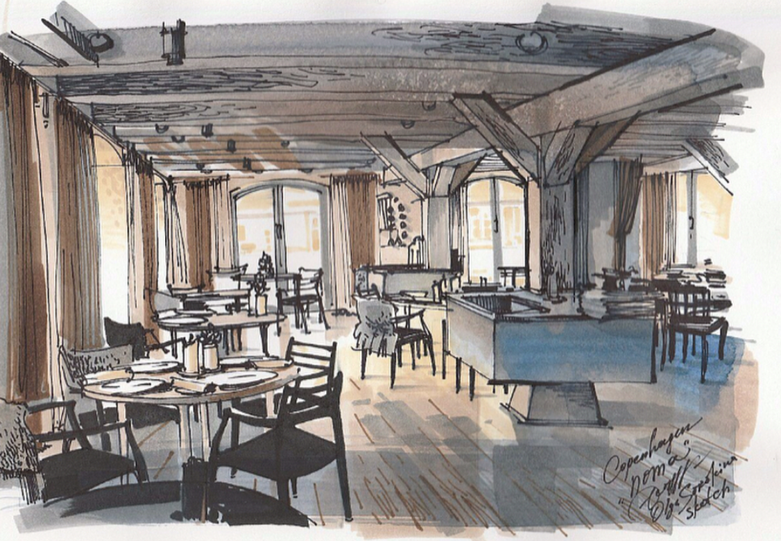 Скетчи из кафе Копенгагена + мои любимые 12 ресторанов этого города