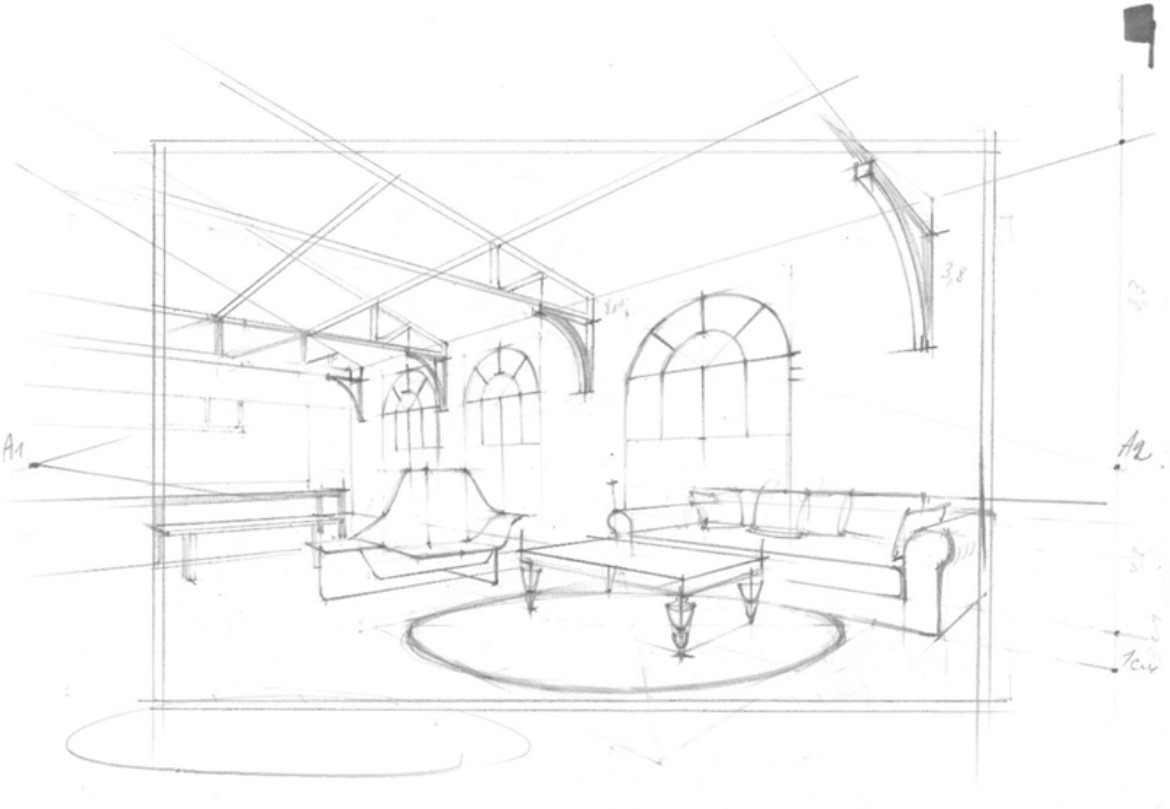Architecture Architectural Drawing Sketch - Interior Design Services  Transparent PNG