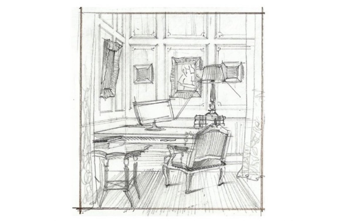 interior office drawing