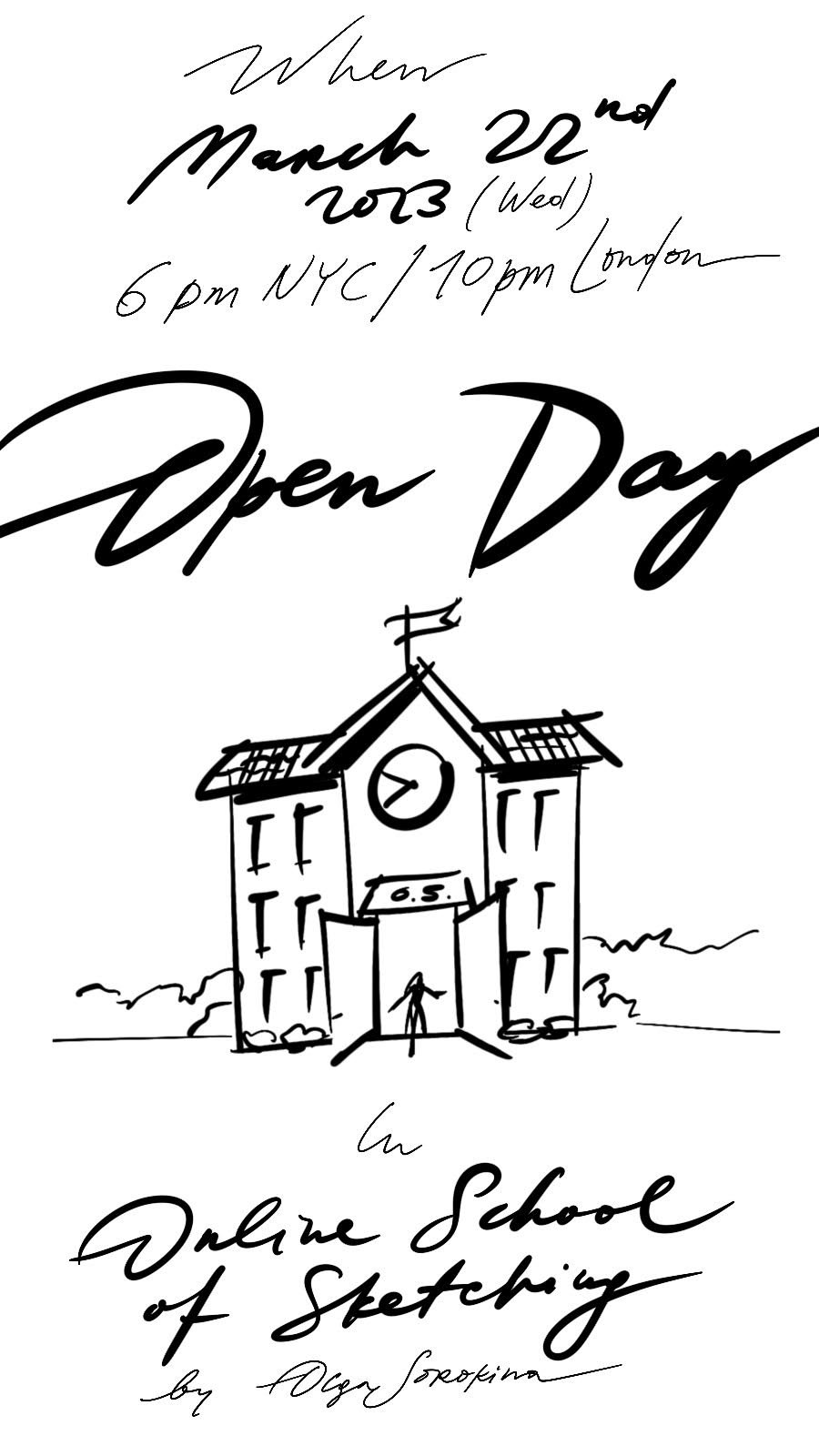 Open Doors Day in Online School of Sketching by Olga Sorokina