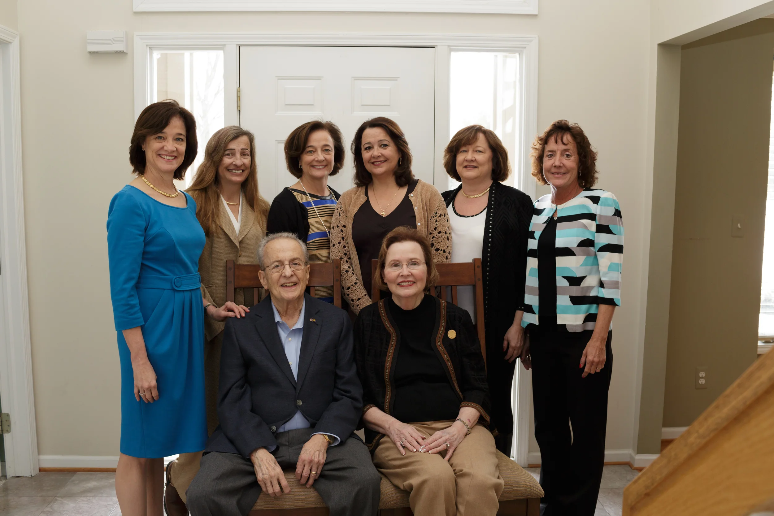 This beautiful couple asked me to come capture both of their 80th birthday celebrations. Here they are with their 6 daughters who flew in from around the country to celebrate Mom & Dad.