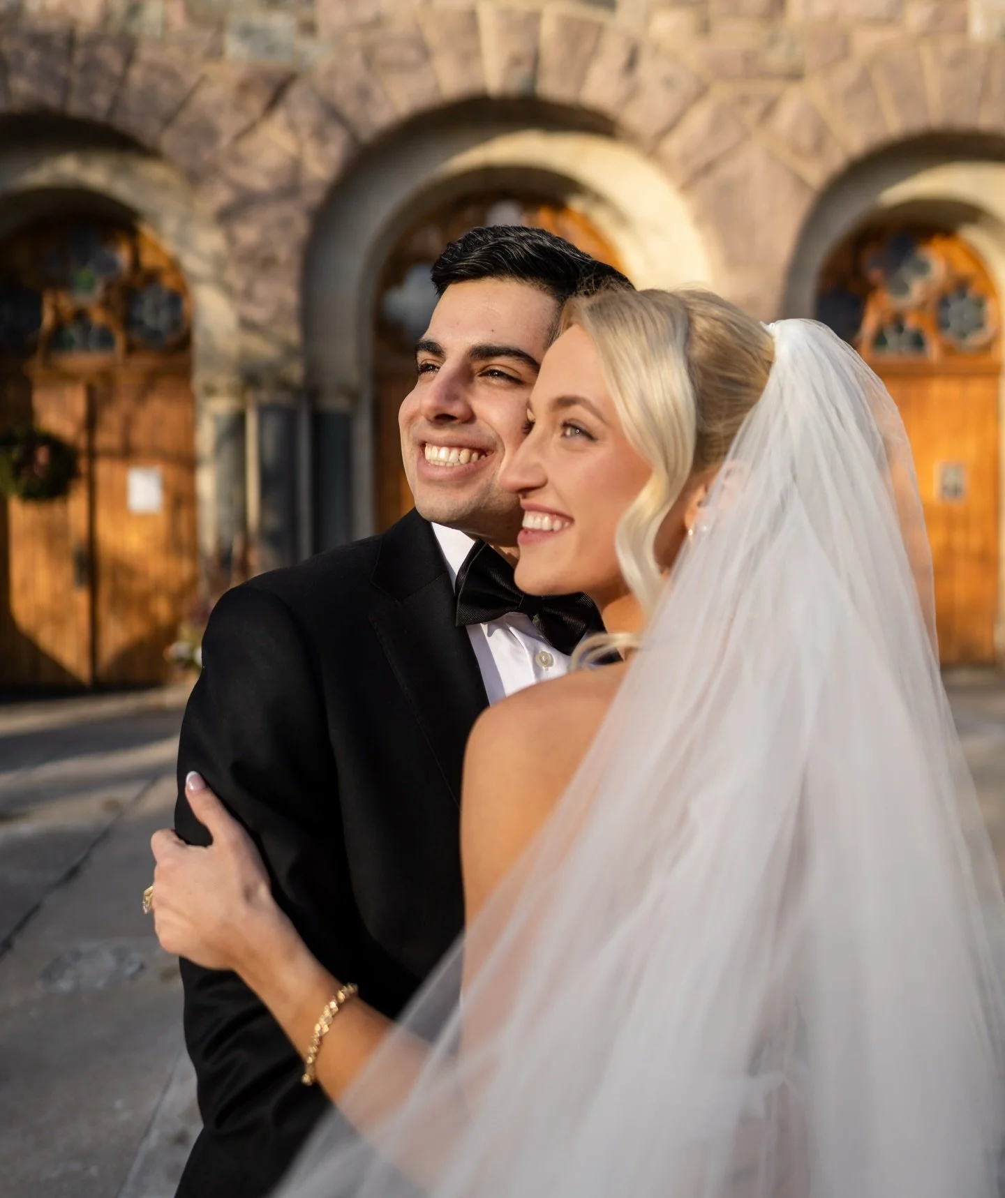 MARRIED 😍 with negative temps and GORGEOUS sunlight in the normal permacloud state. I am so grateful. And these two made today the best possible 💕