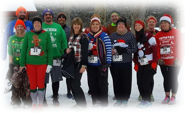 "Ugly Christmas Sweater 5K Run" Group Photo 2016