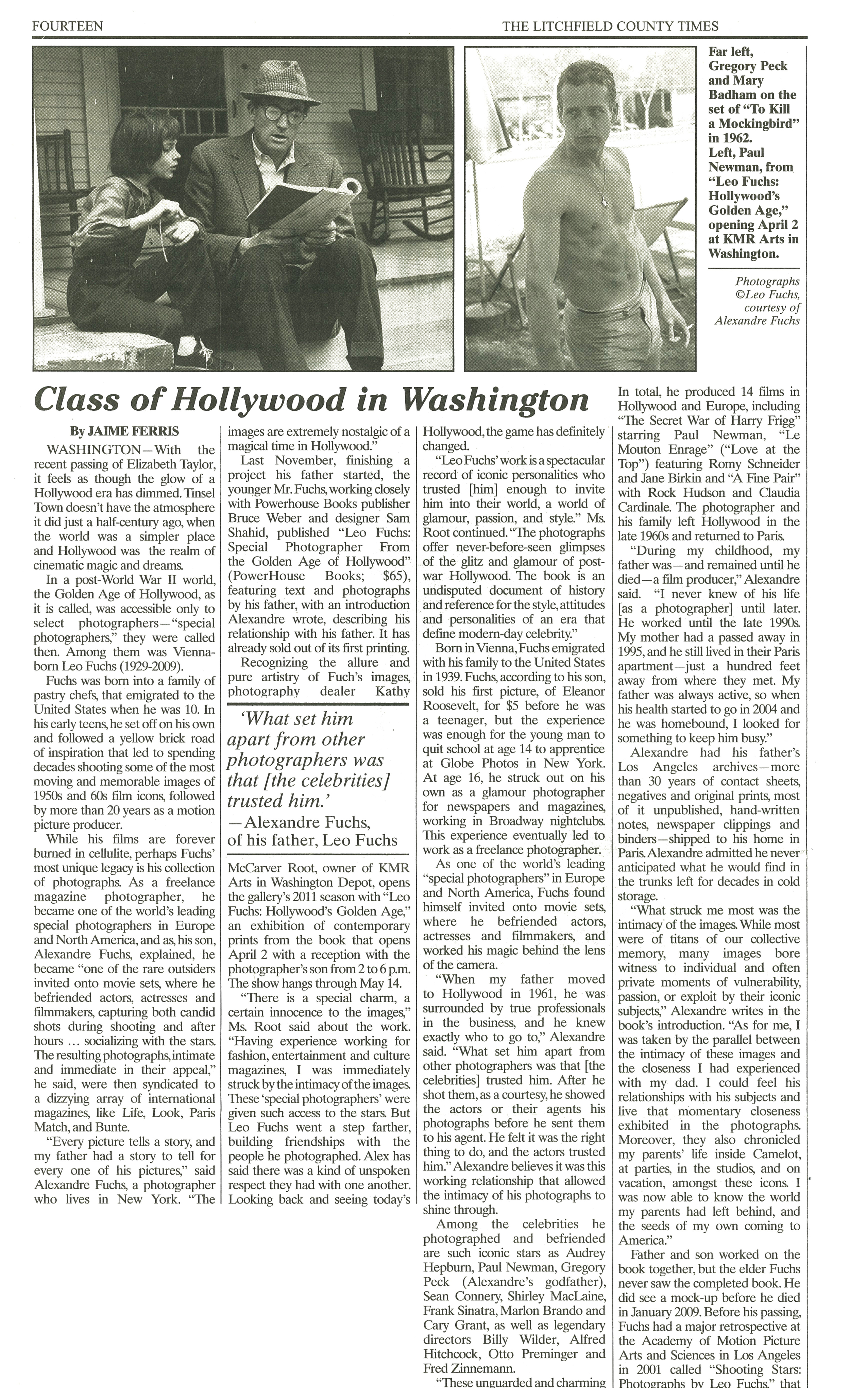 Class Of Hollywood in Washington. April 1, 2011 Litchfield County Times.jpg