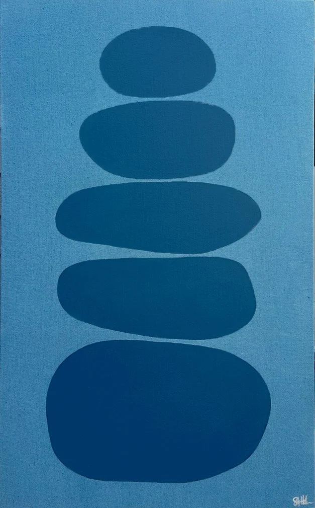 30x48 Cairn on Blue Linen $4000.jpg