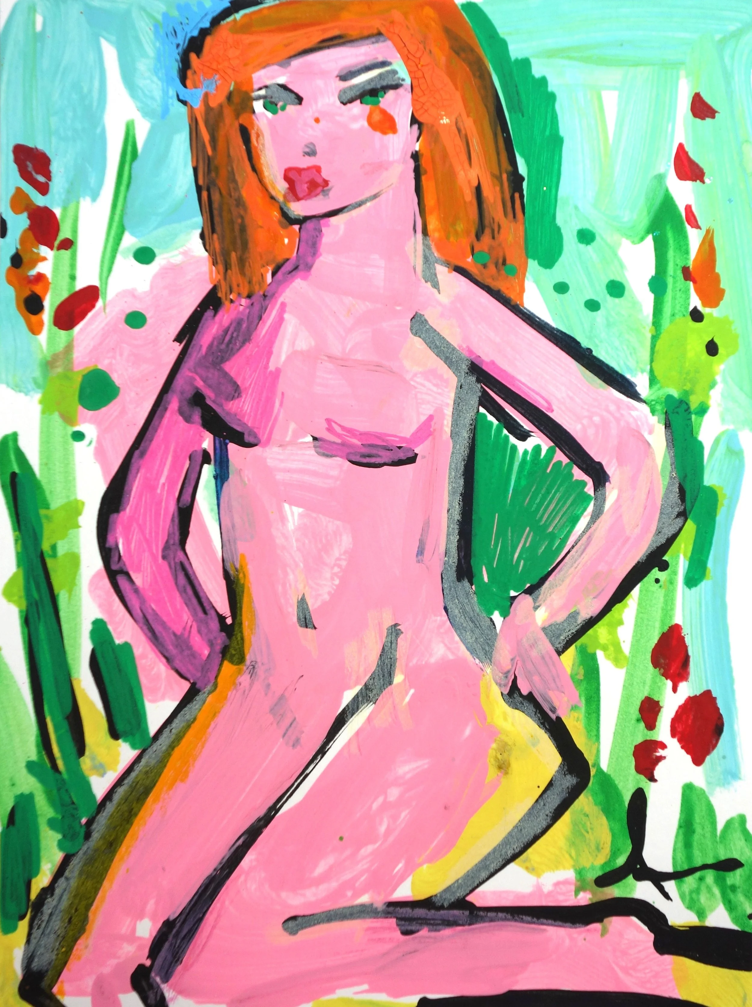 Amanda Johnson_On Her Own_6x8_mixed medium on watercolor paper_2026.JPG