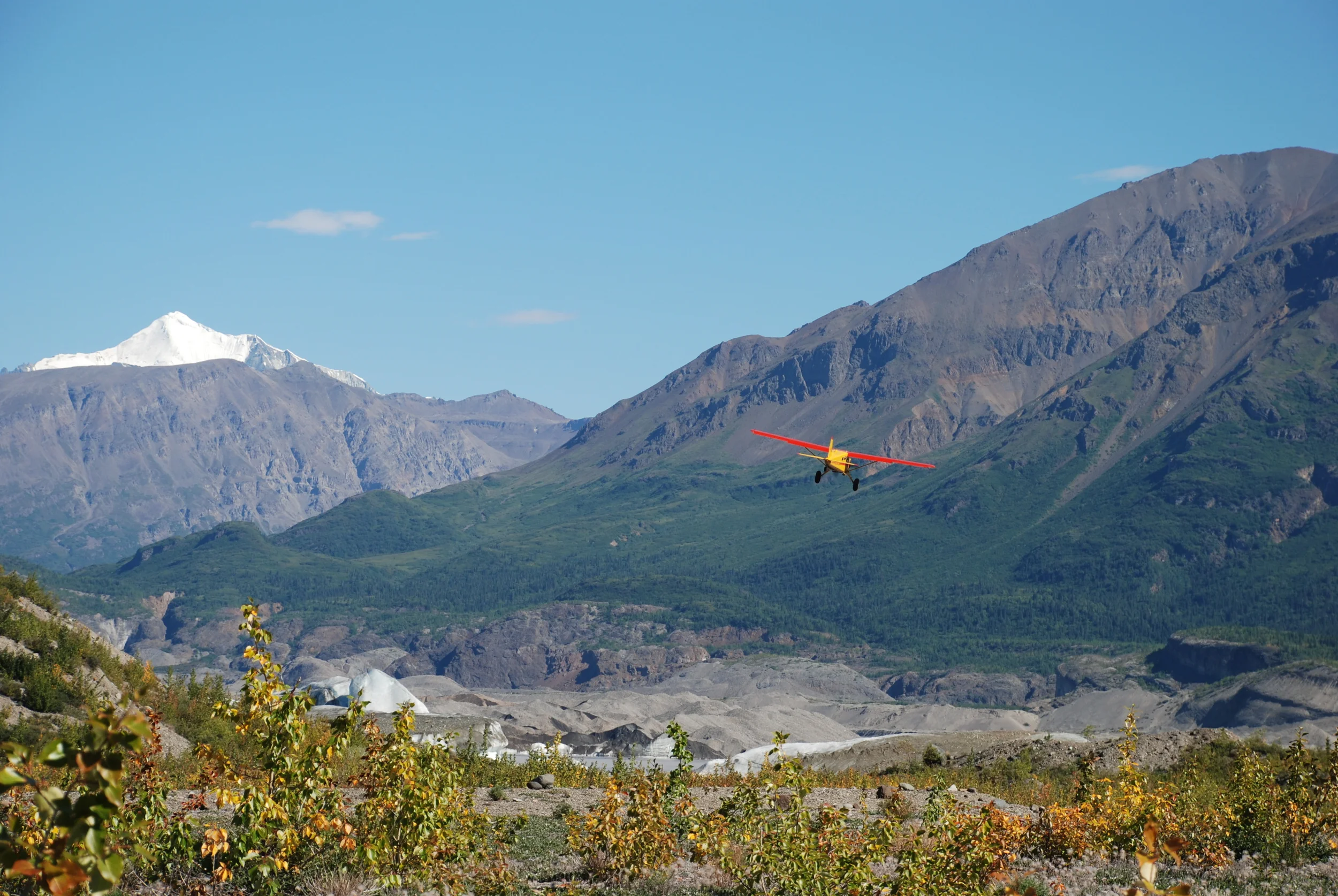 Bushplane dropping off supplies in Wrangell-St Elias, Alaska.JPG