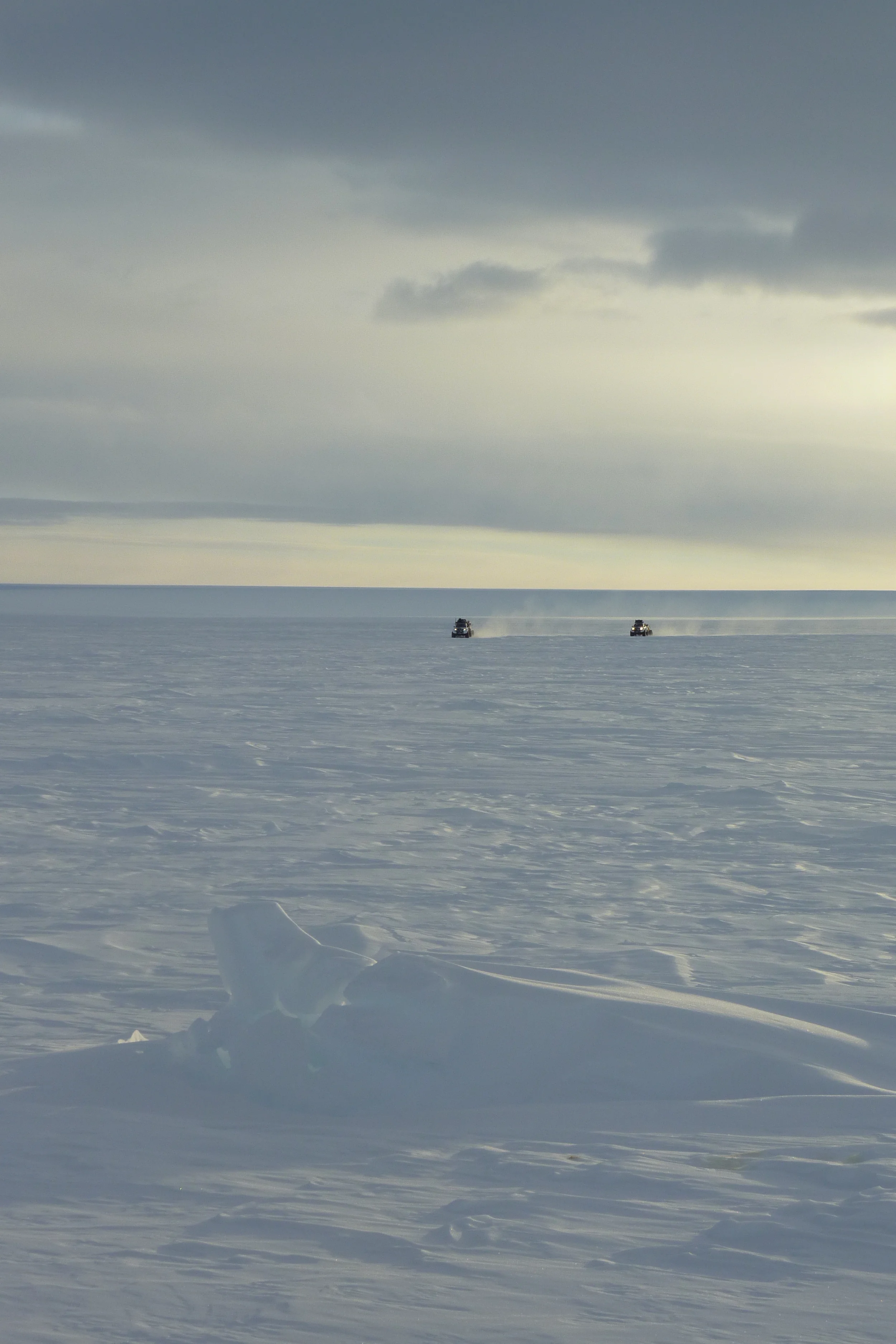 Driving back from the South Pole.JPG