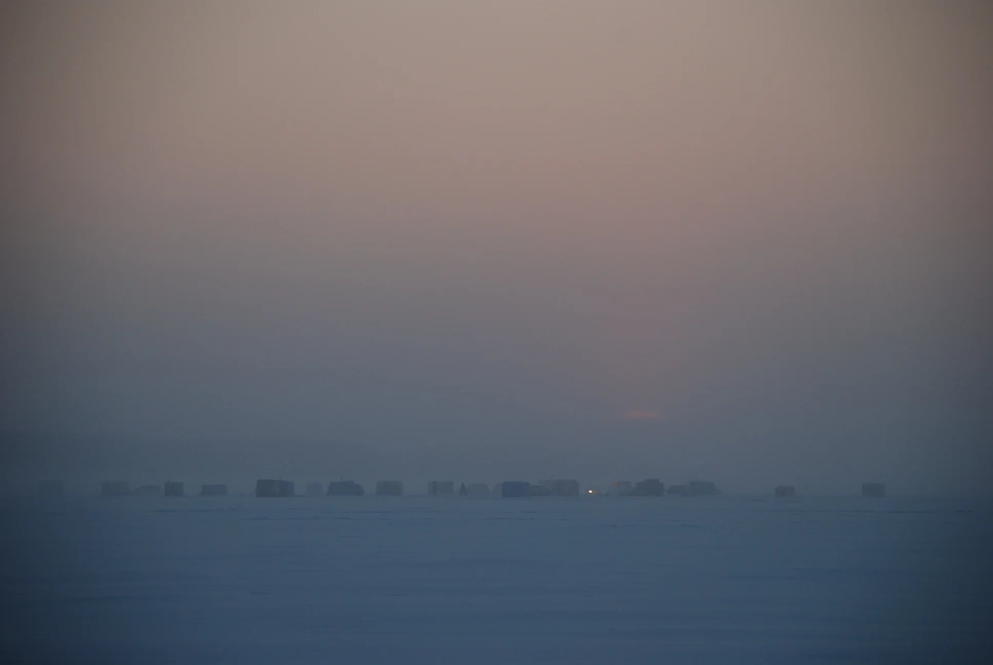 Ice fishing huts on the River Lena, Siberia.JPG