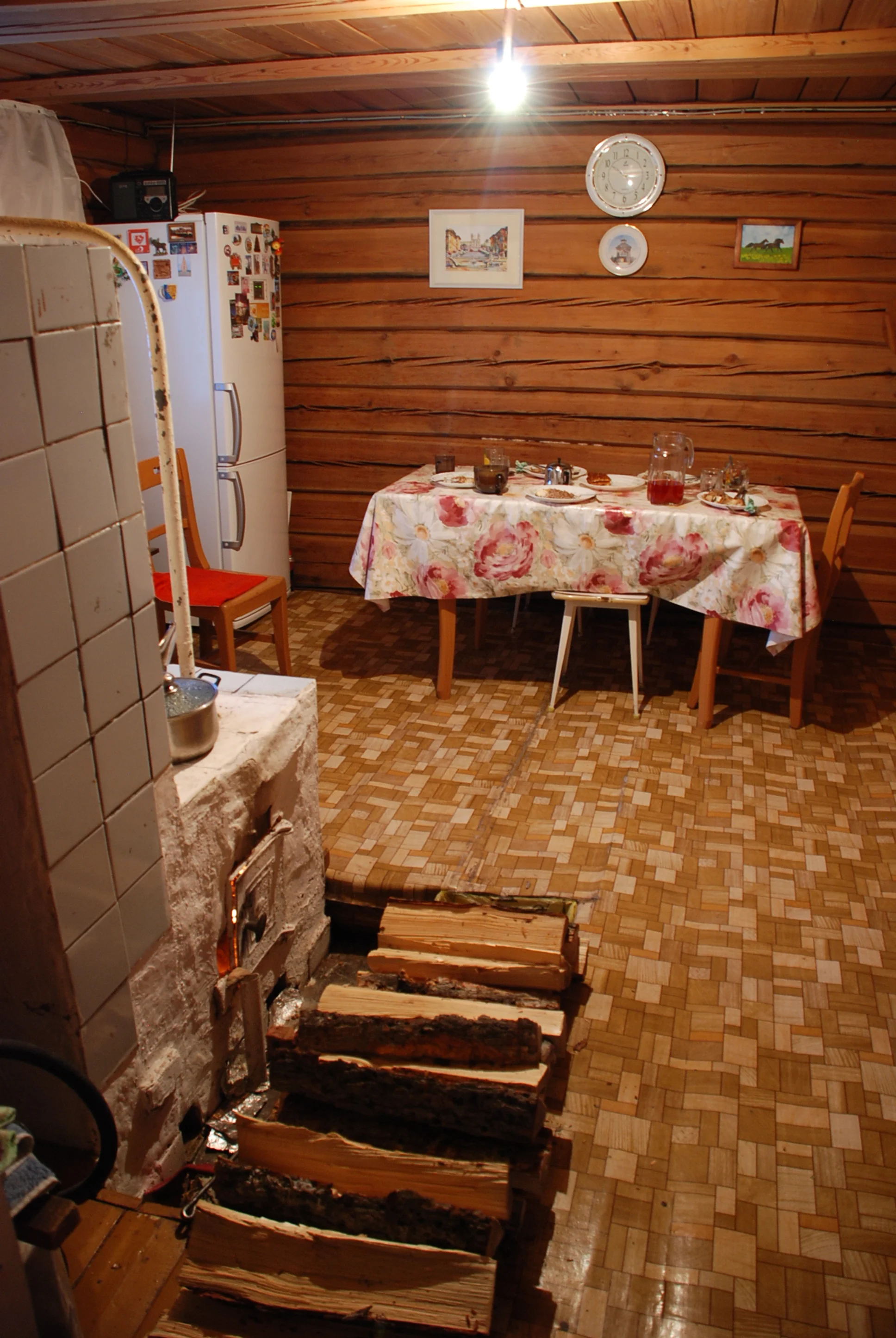 Our hosts kitchen on the River Lena.JPG