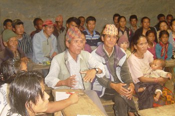 Focus group discussion in the school at Bakachol.