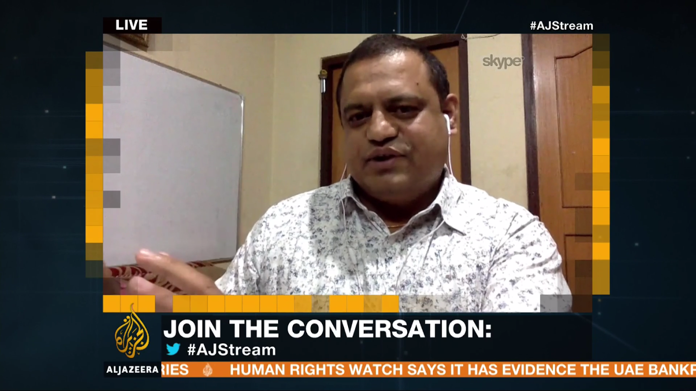 Dr. Dhananjay Regmi, TGT partner, on Al Jazeera's The Stream, 22nd June 2017.