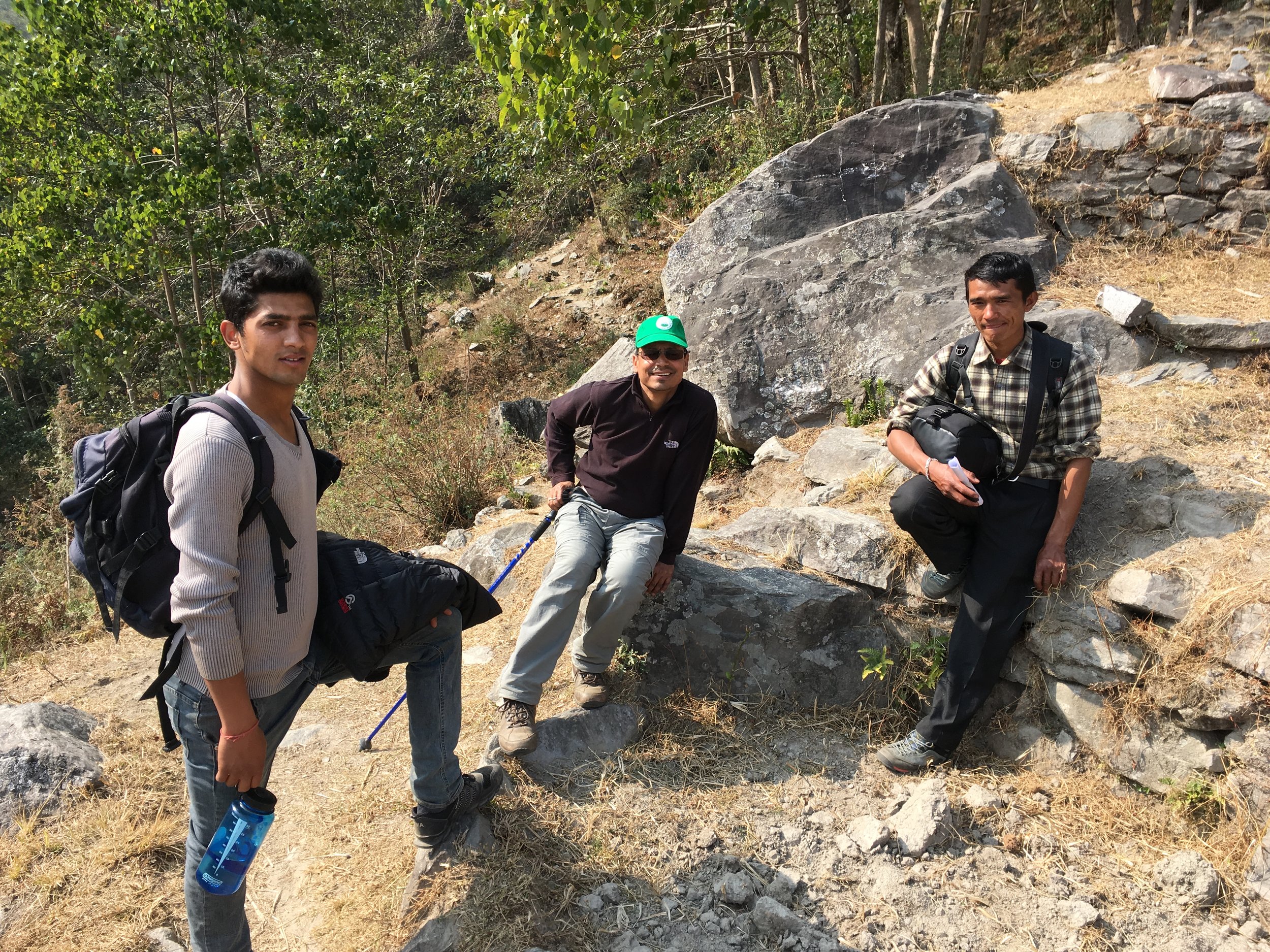 Hari Kumar Kharki with colleagues from Eco Himal and Deusa ARFC in Solukhumbo. 