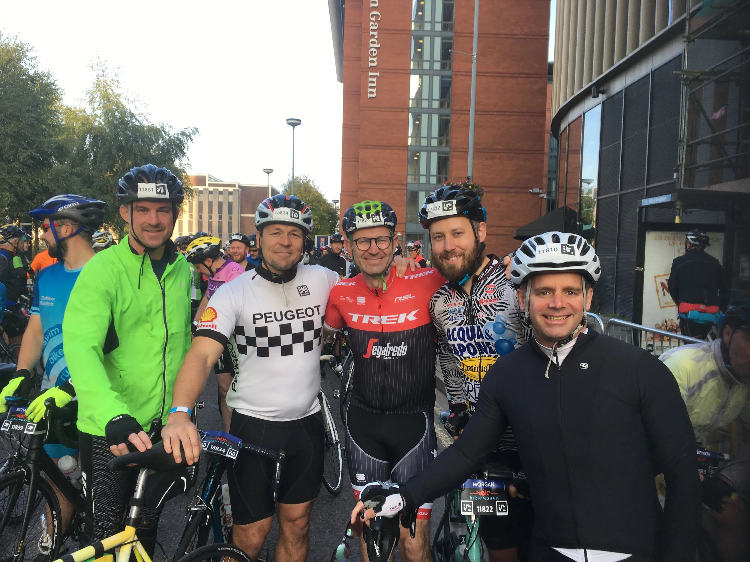 #TeamTGT at the start line. From L-R: Paul, Ed, Matt, Morgan and Marc. 