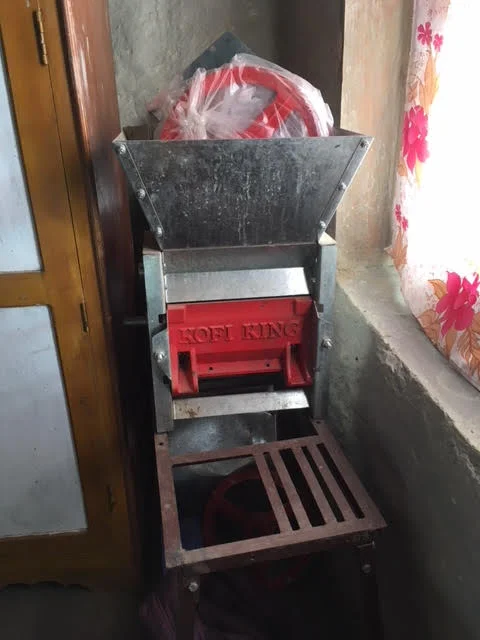 Coffee pulping machine at Deusa AFRC