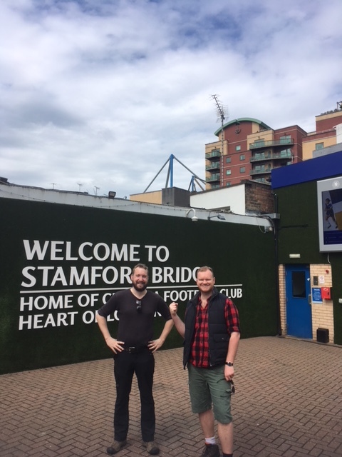 Glyn and Adam at Stamford Bridge