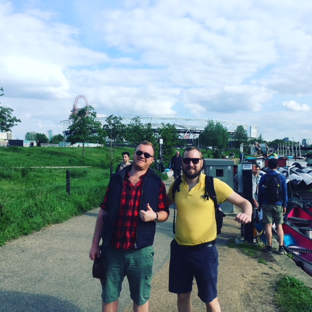 Glyn and Adam at London Stadium