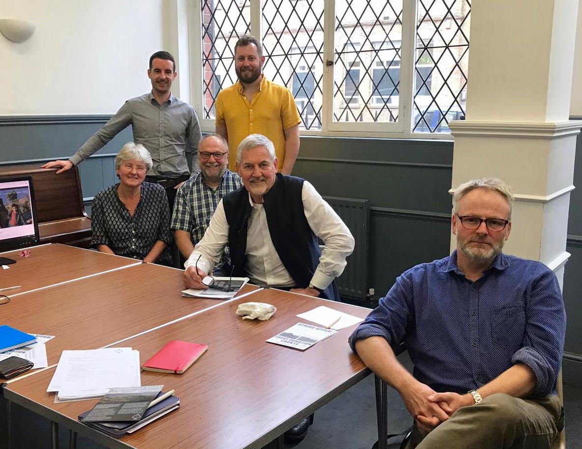 Back row: Jamie Forsyth, Morgan Phillips, Front row: Mary Peart, Andy Rutherford, Peter Osborne, Prof. Craig Hutton. 