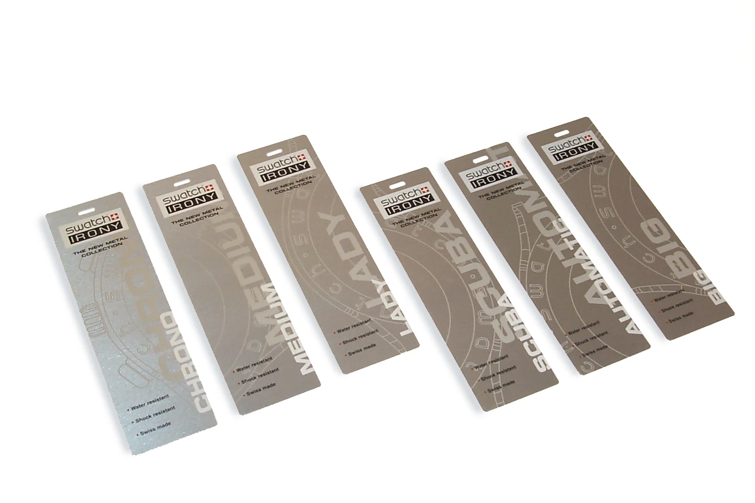 SWATCH IRONY Metal Tester Tags