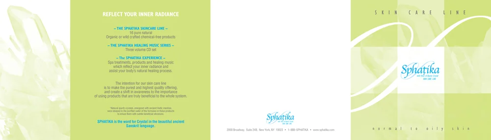 Sphatika Skin Care Brochure - Oily Skin