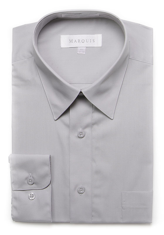 Marquis Boys Long Sleeve Button Down Regular Fit Dress Shirt White 