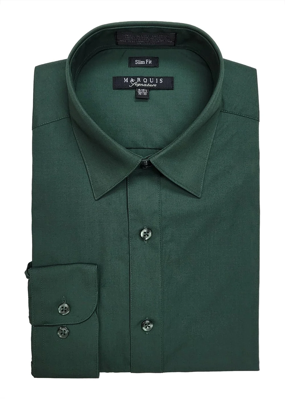 Solid Slim Fit Dress Shirts  M A R Q U I S