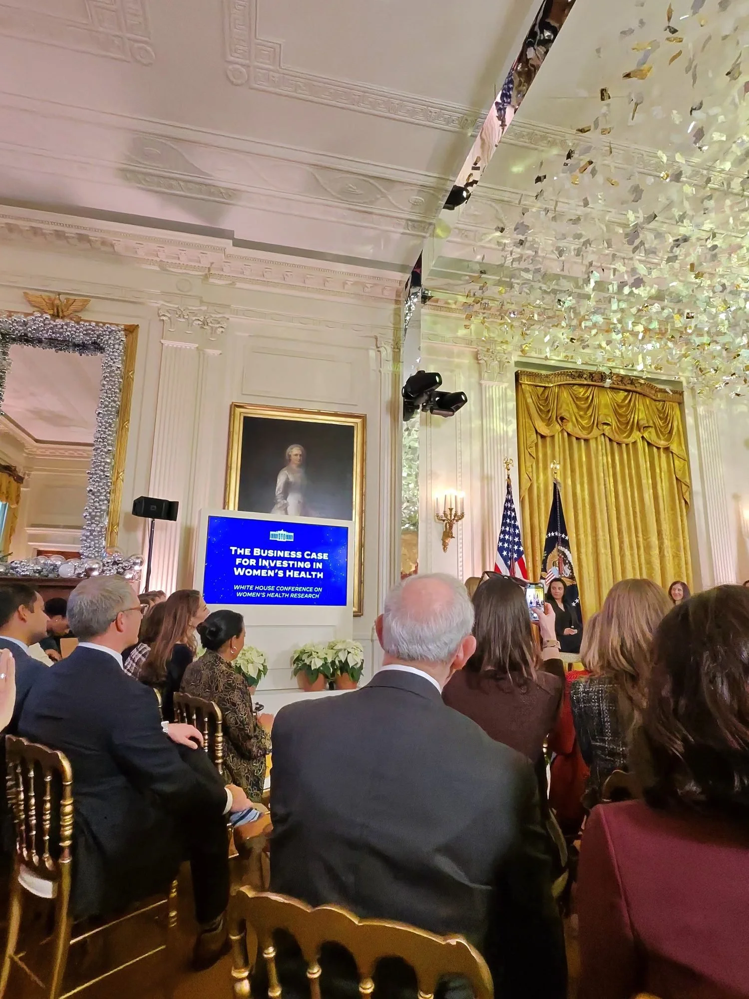 Guests seated in the East Room during the session The Business Case for Investing in Women's Health