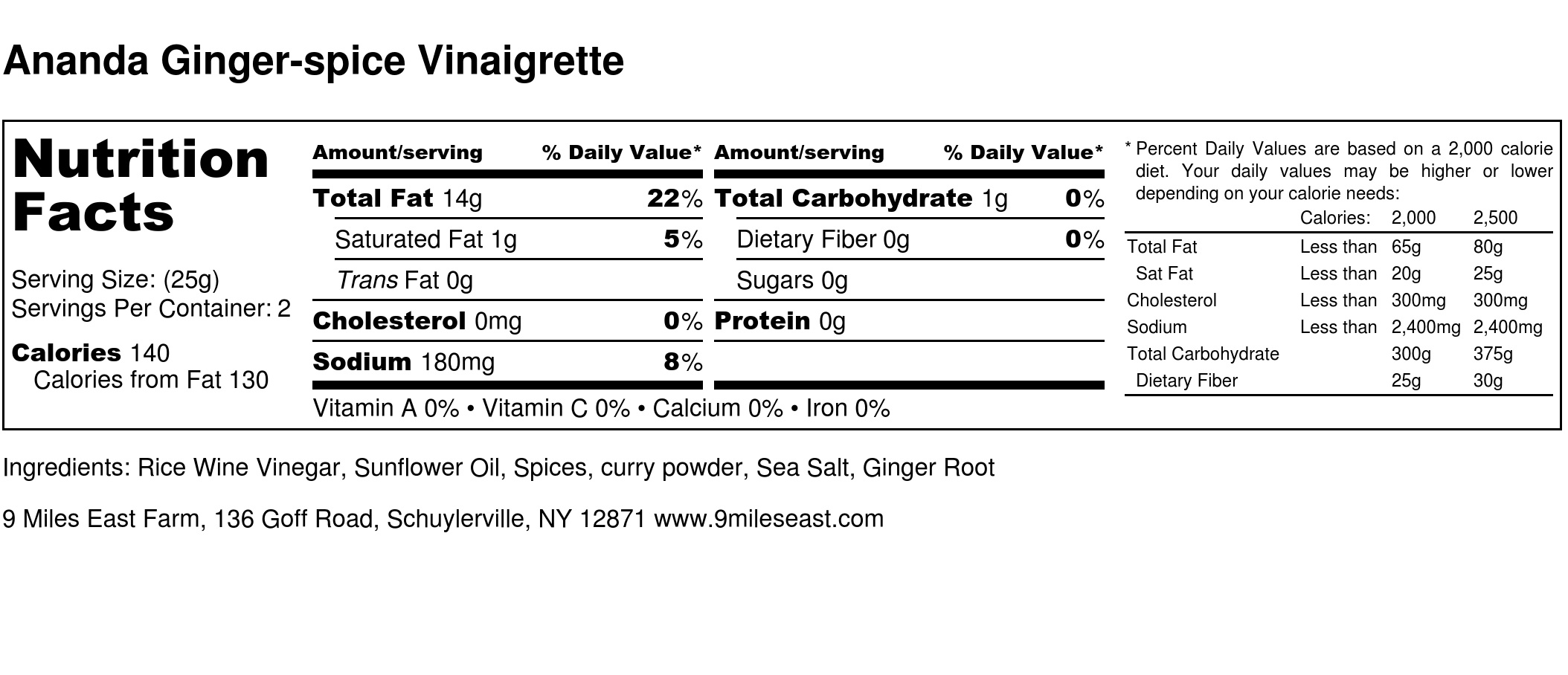 Ananda Ginger-spice Vinaigrette - Nutrition Label.jpg