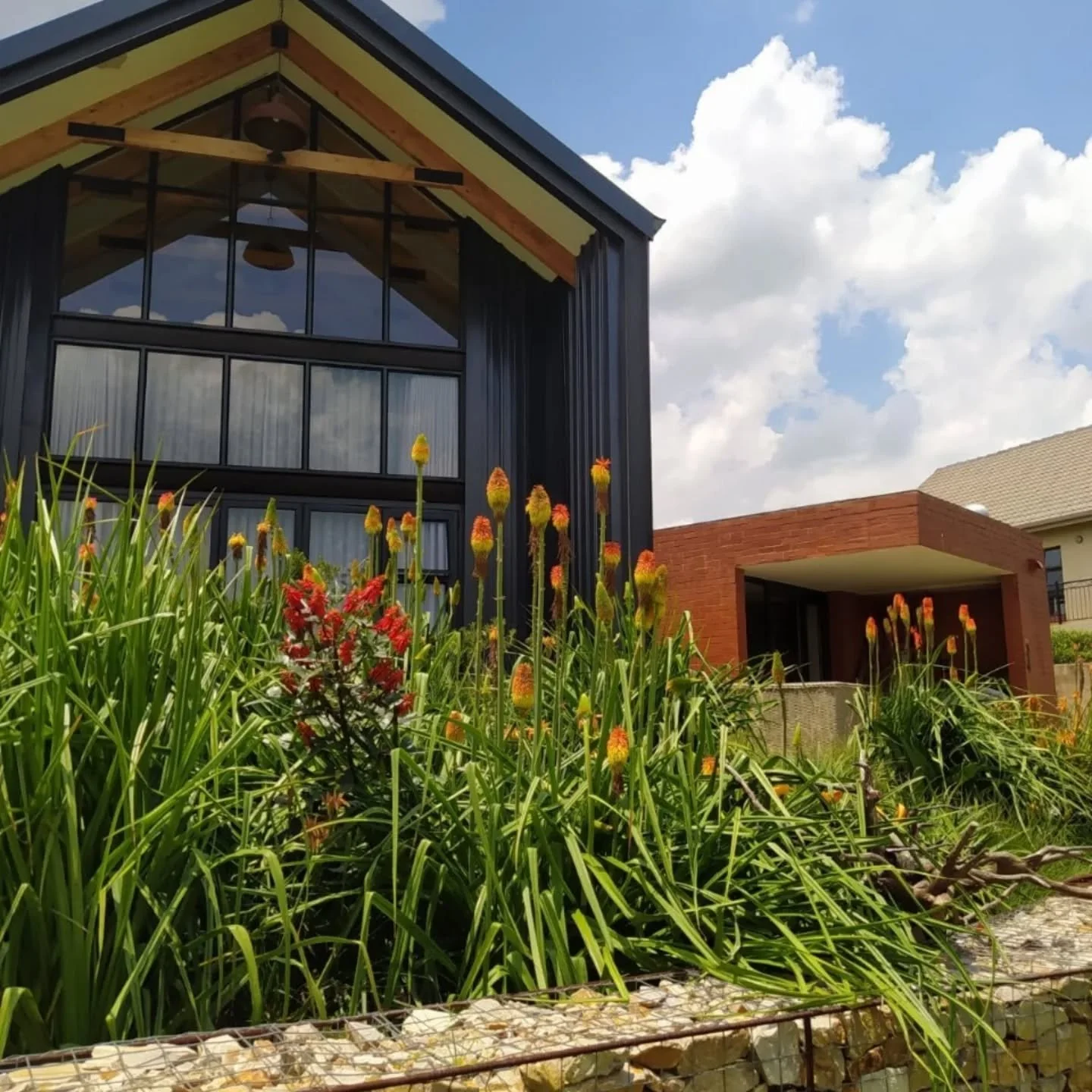 Located in Pretoria, this residential project is nestled on a linear site while taking advantage of optimal orientation and stunning views overlooking a constructed wetlands system. 

#fieldworksdesigngroup #landscapearchitecture #southafricandesign 