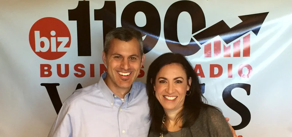 biz 1190 radio host, Dana Barrett and AgencySparks CEO, Joe Koufman