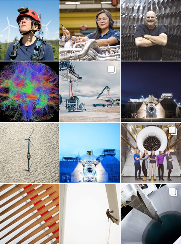 General Electric (GE) brings it’s brand to life with a vibrant Instagram feed. This B2B brand personalizes it’s products and story to engage customers.