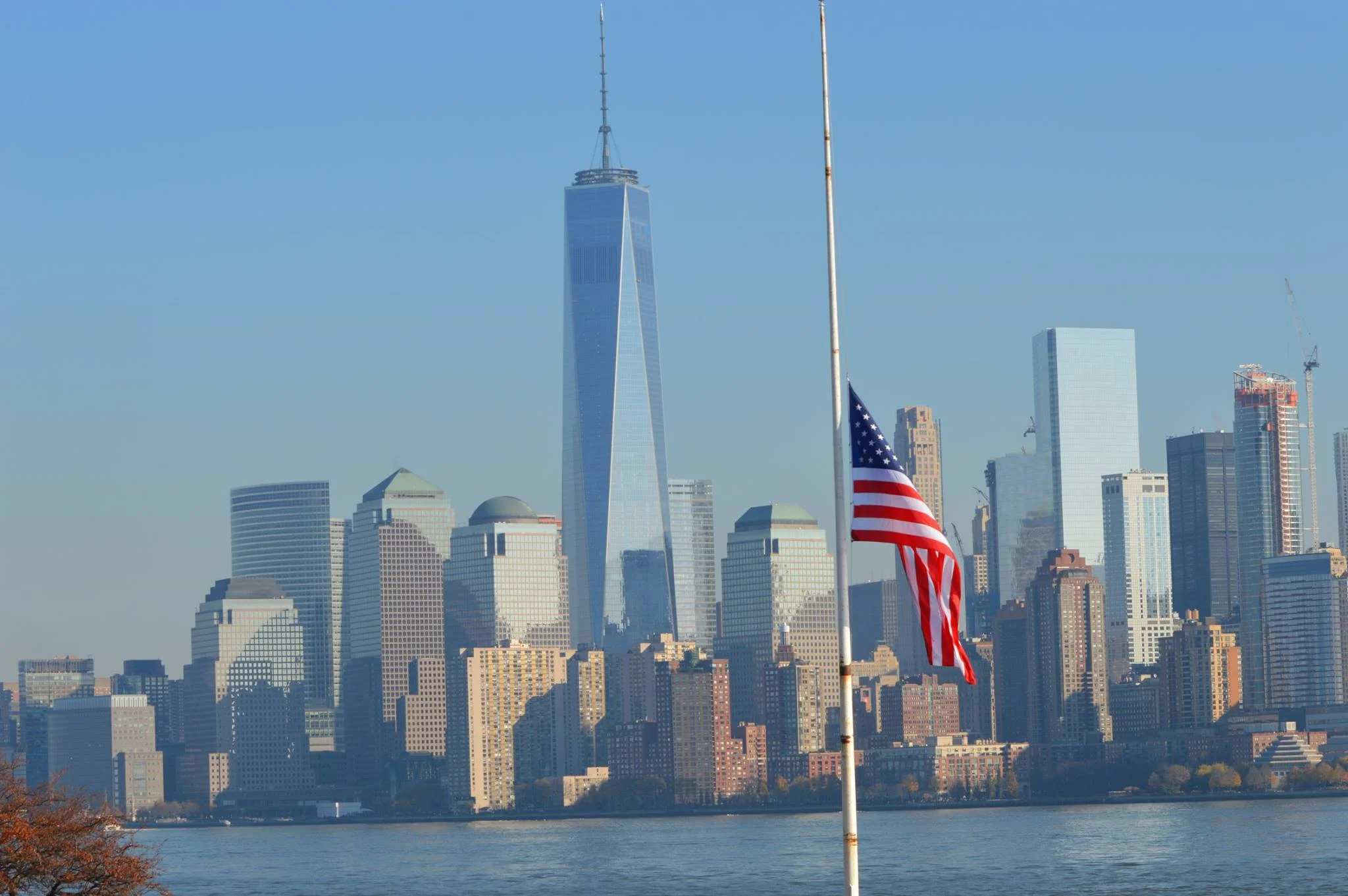 The view of Manhattan from Liberty Island