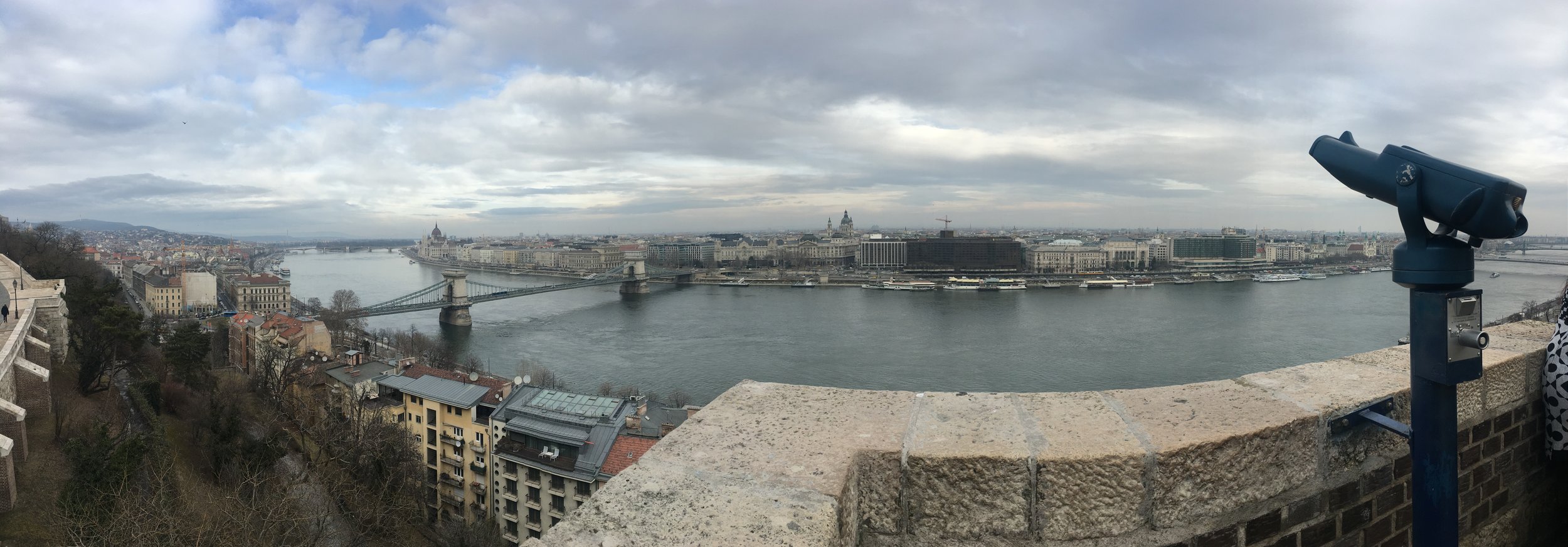 The view from Buda Castle in the day.