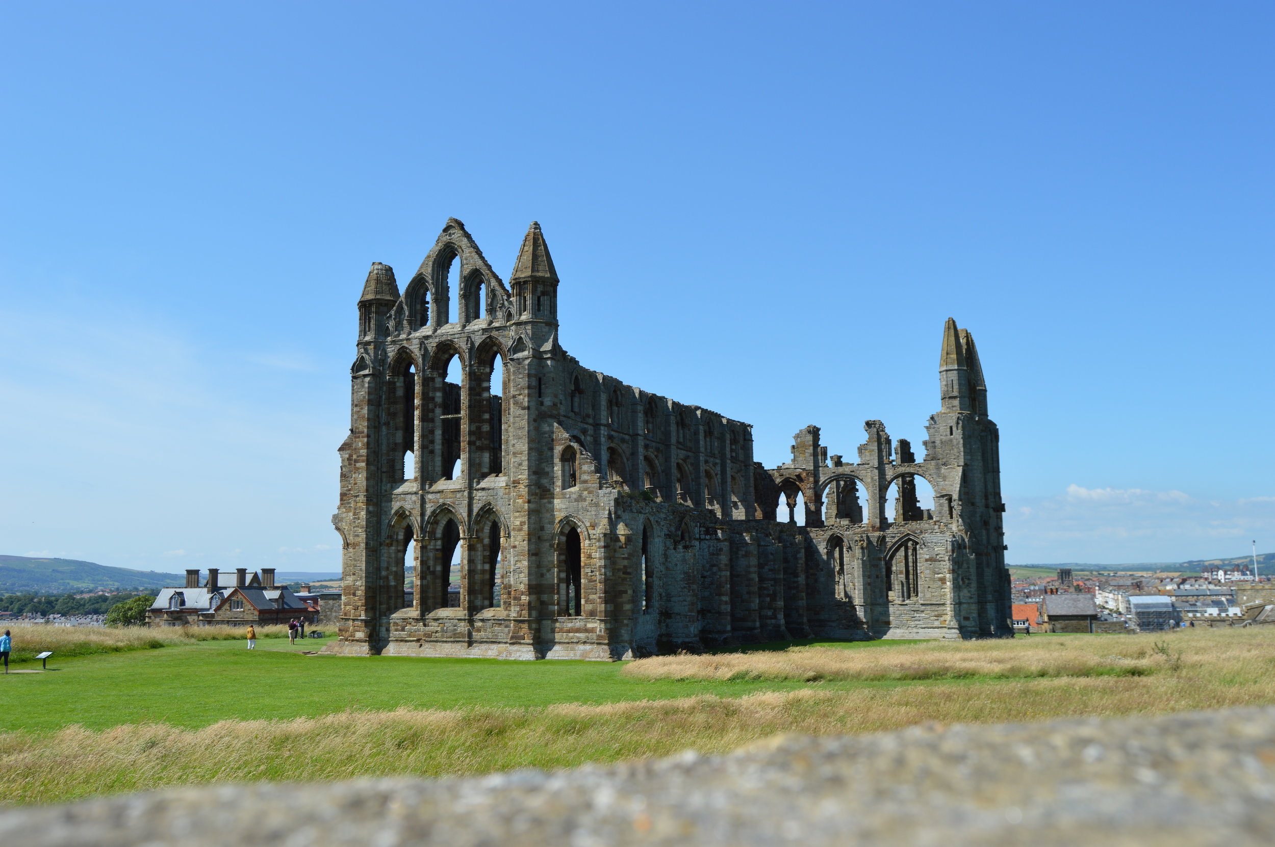 The remains of Whitby Abbey. 