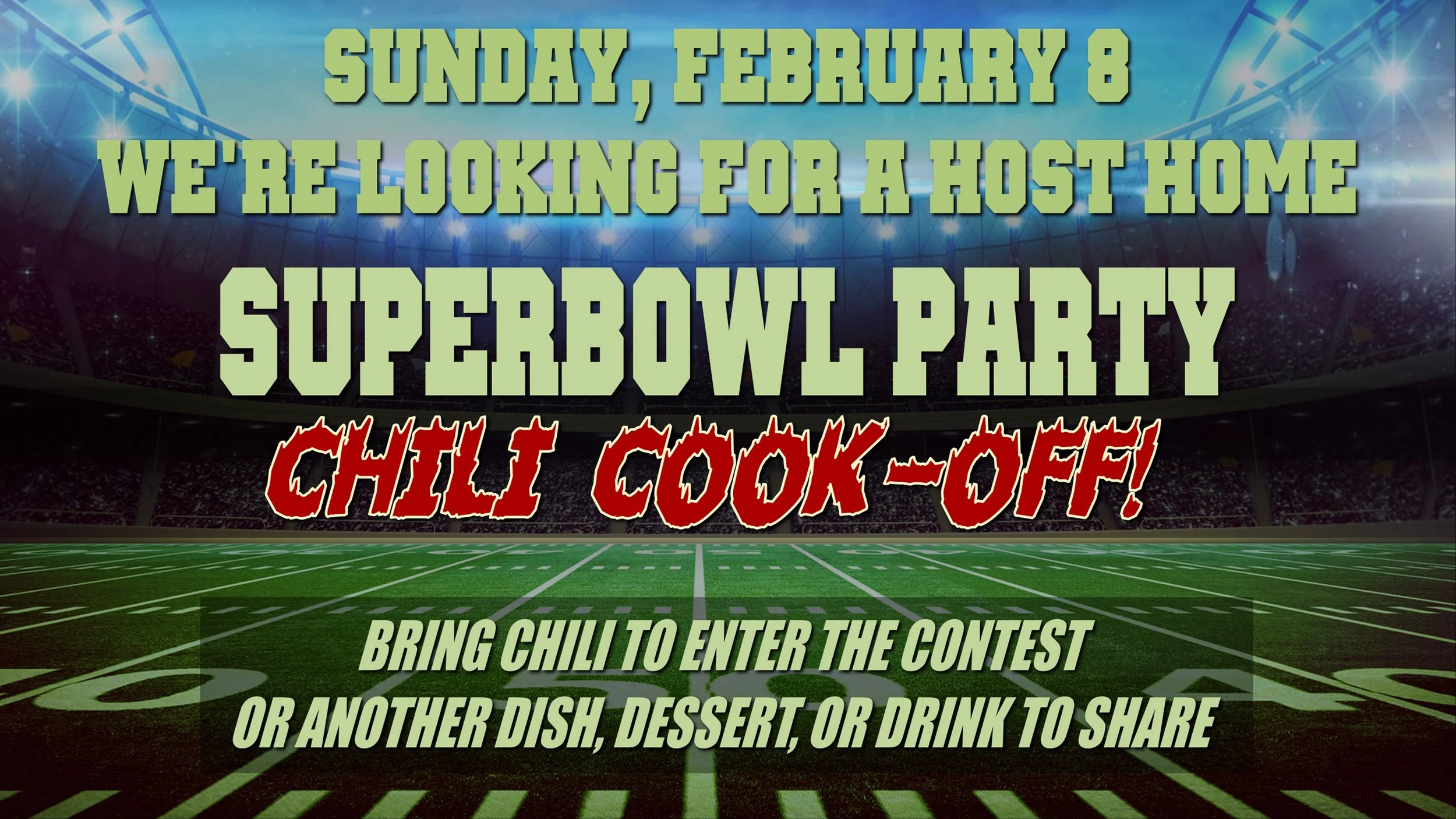Superbowl Party &amp; Chili Cook-Off