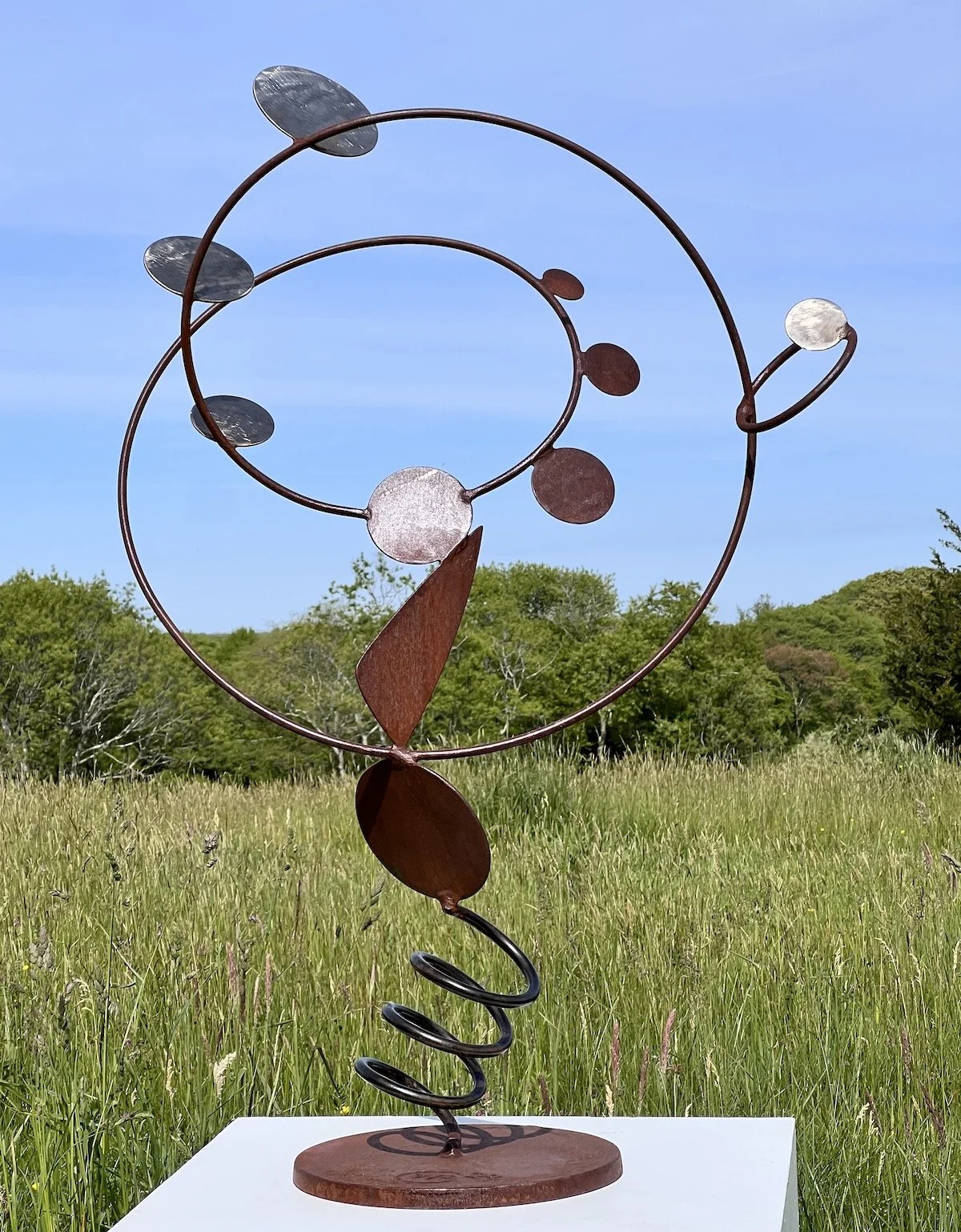 Steel and stainless, 44" x 30" x 13"