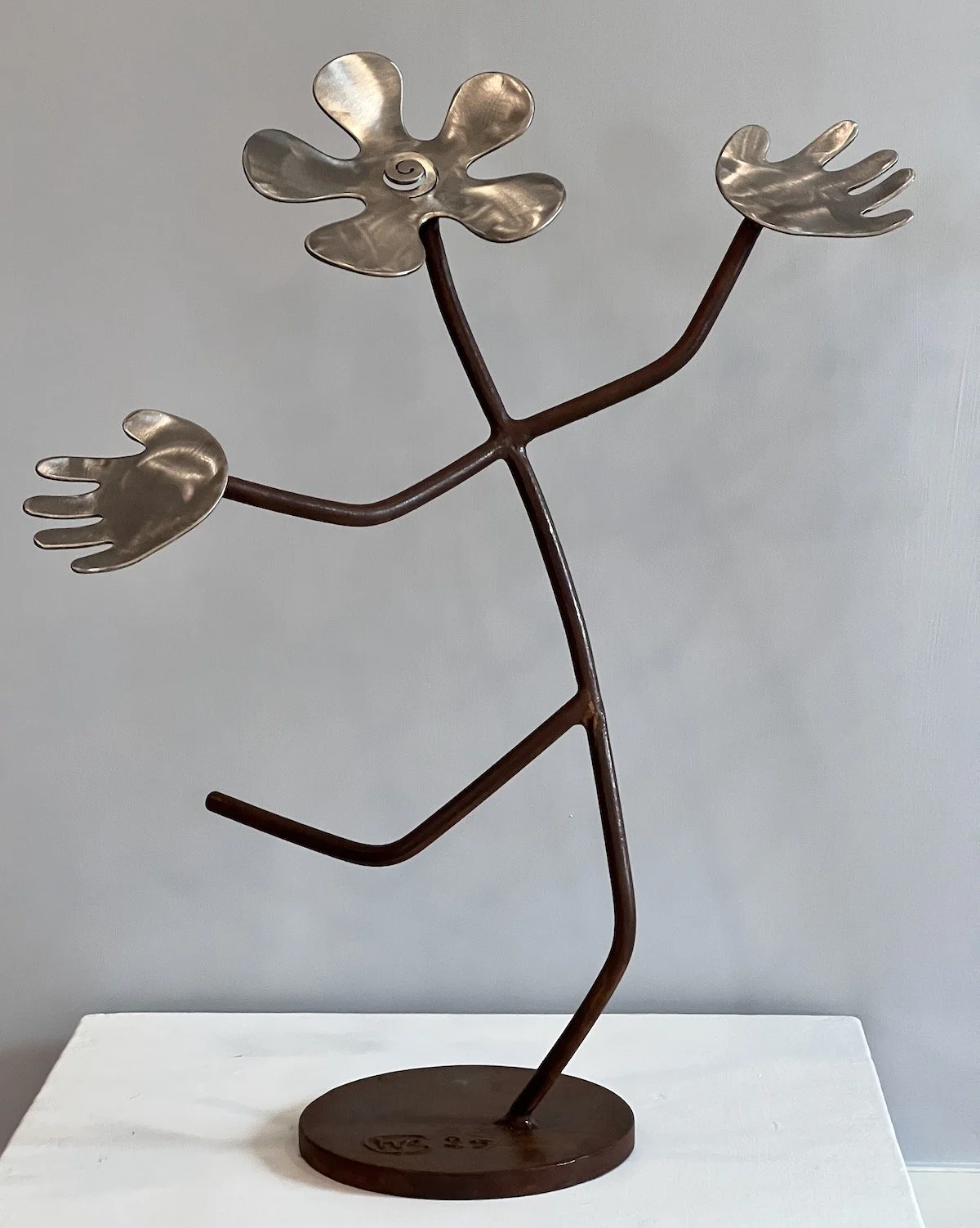 Steel and stainless, 26" x 21" x 8"