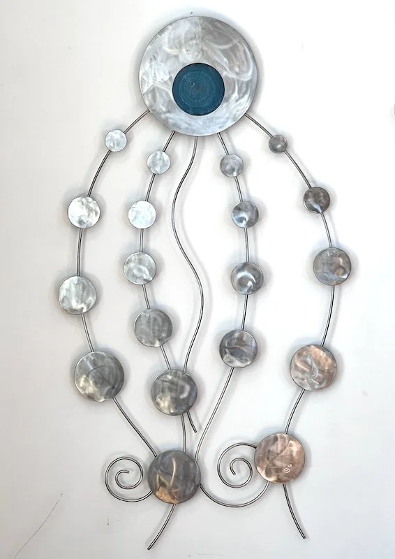 Wall, stainless and glass, 50" x 28"