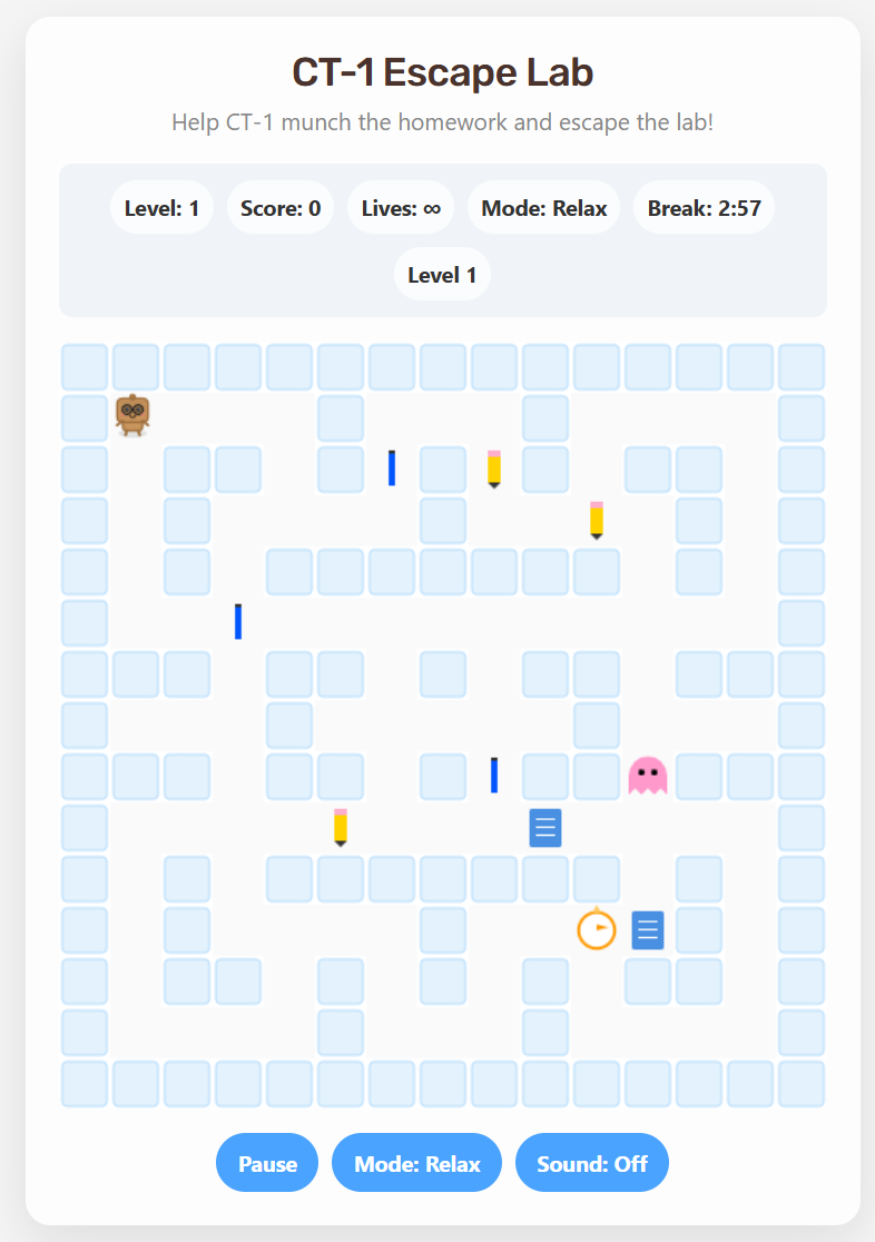 CT-1 Escape Lab: A Free Mini Game for Students to Take a Study Break