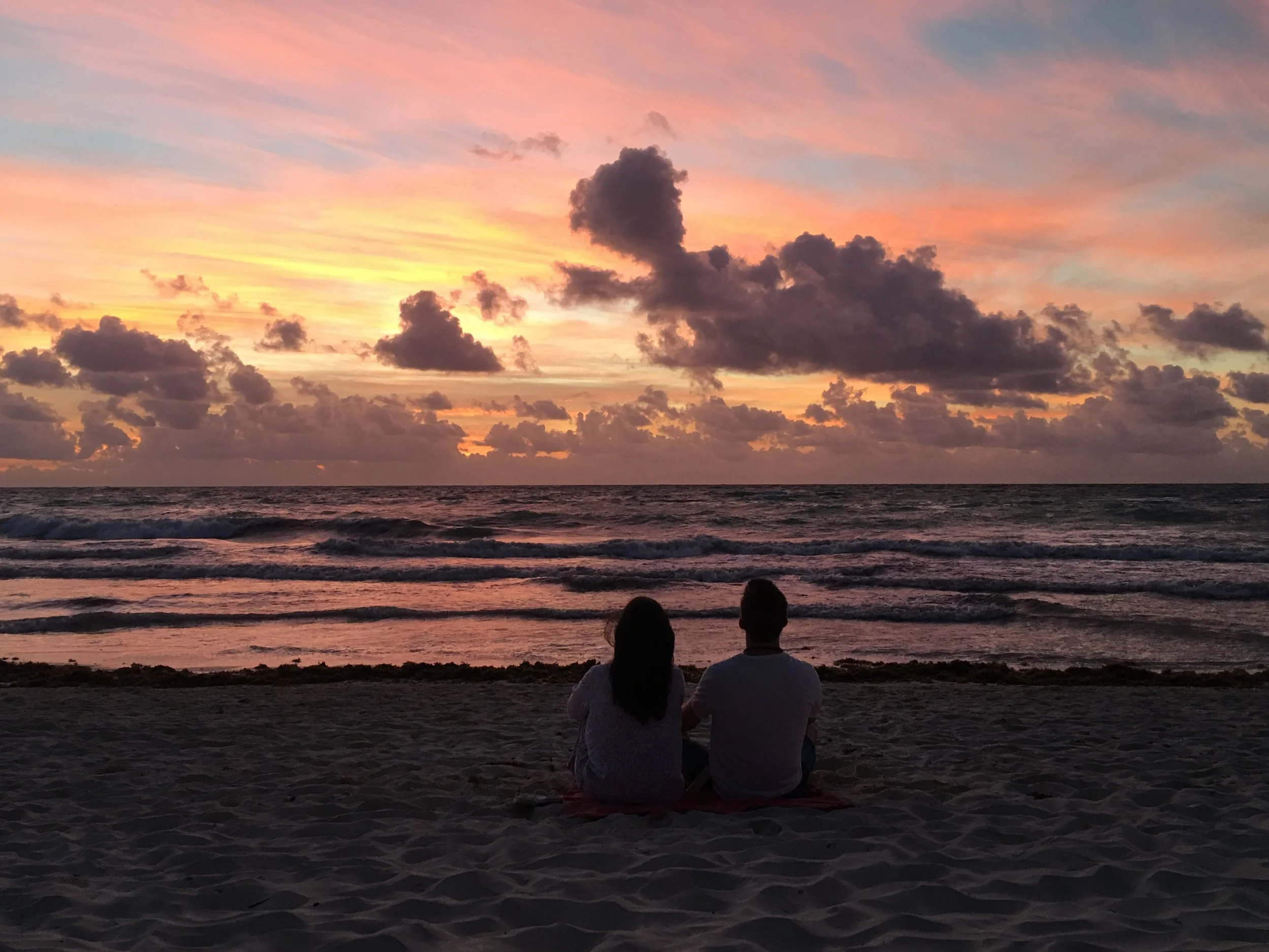 We fell asleep to the sound of the ocean each night and woke up to this beautiful sunrise each day! We usually like to sleep in a little on vacation. Not here! The views were too gorgeous to miss. Thanks to our new friend, Kate for this photo!