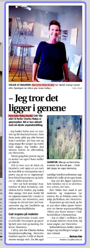 Newspaper Budstikka, april 2014.