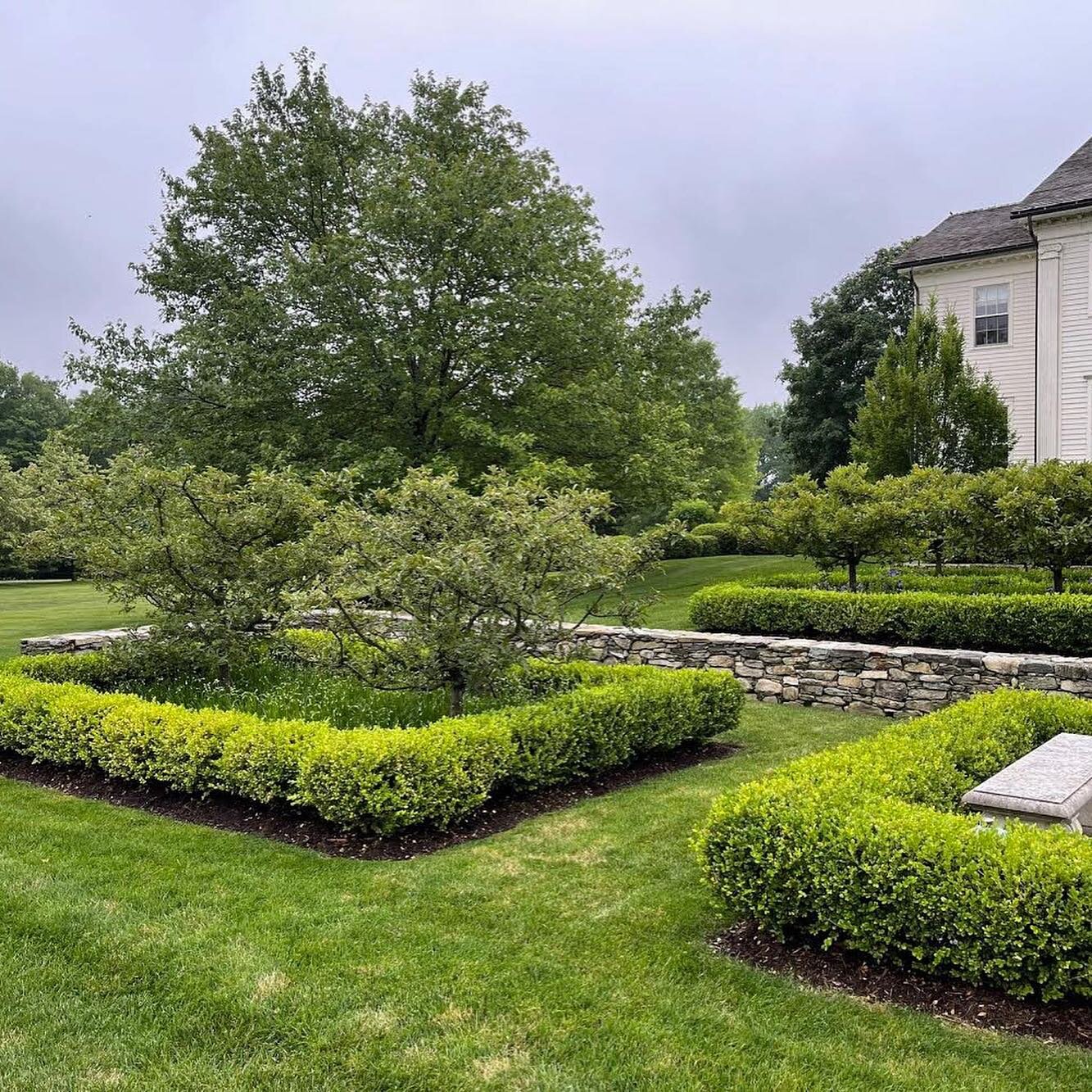 built by @theligningroup 

#symmetricalgarden 
#hedgegardendesign 
#landscapearchitecture
#garden
#landscape
#saturatedcolors