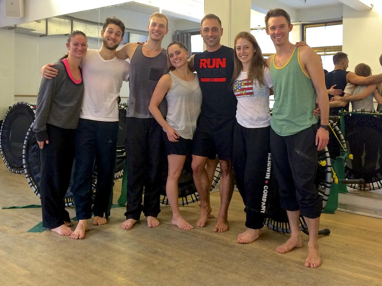trampoLEAN Private Class with Larry Keigwin Dance Company. These dancers are true athletes!