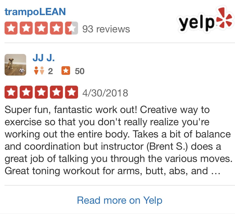 This class is amazing! I am very active and most of the time go to 2-3 classes a day. TrampoLEAN is in my top favorites ever. My alignment is much better after taking this class. I also find myself noticing how upright and good my posture is which i