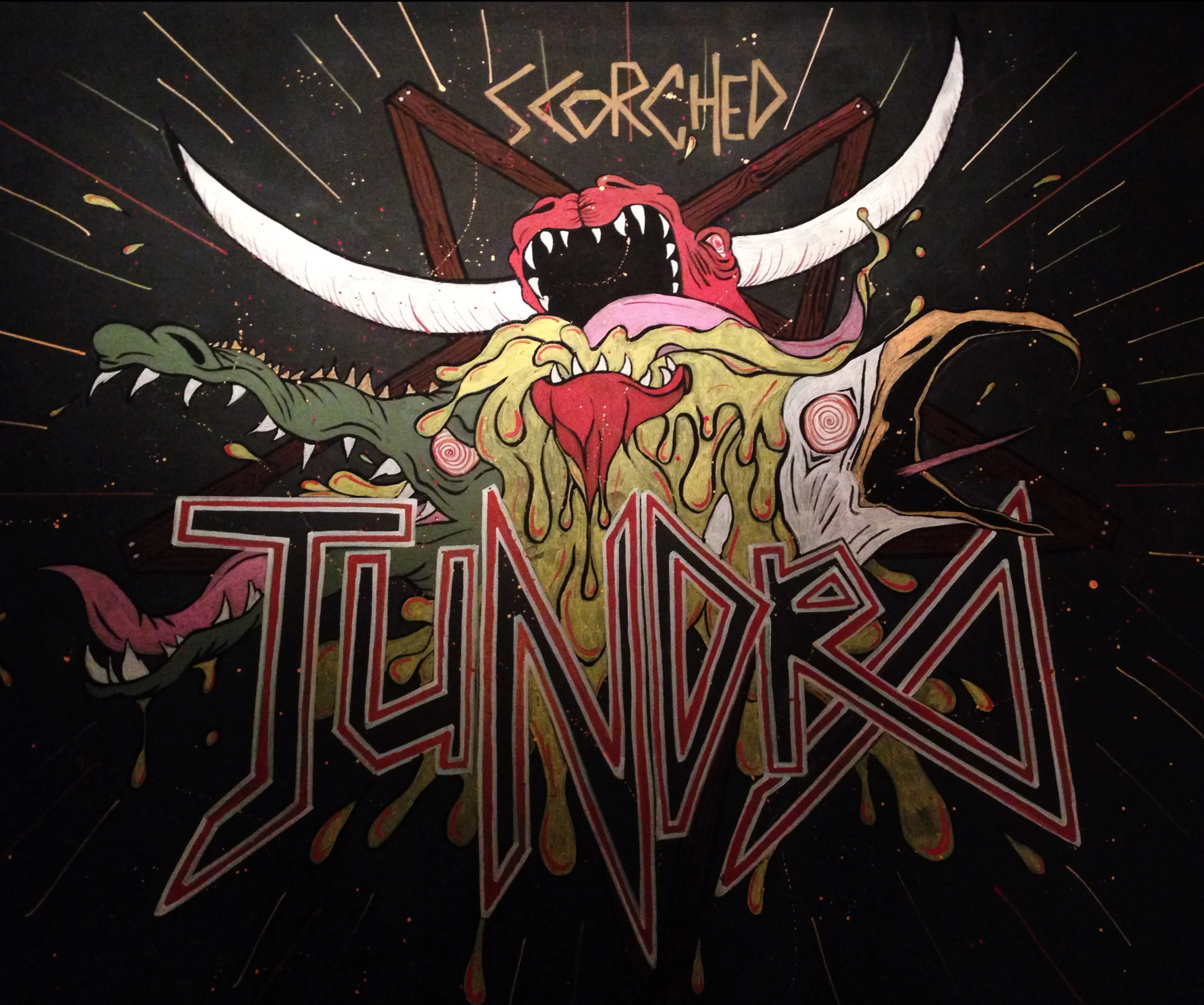 Chalkboard Art for Kuma's Too | in collaboration with Scorched Tundra's Metal Music Festival | Chicago IL | 2017