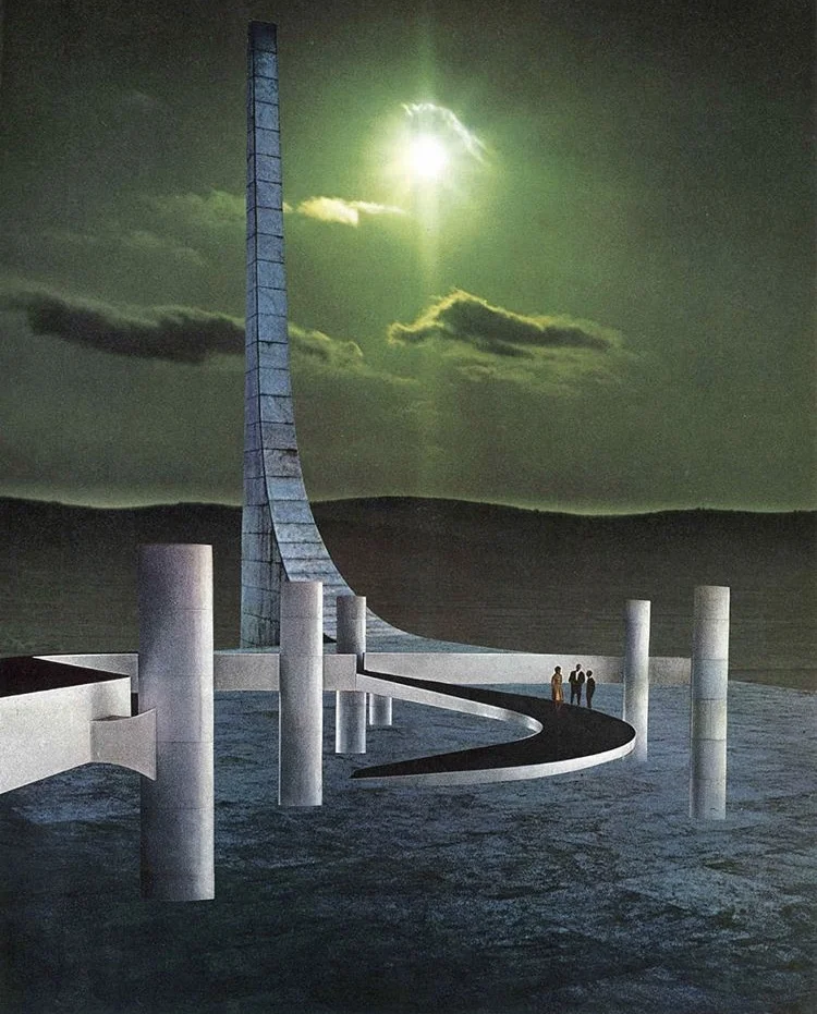 The Circular Ruins (Collage work by Jesse Treece)