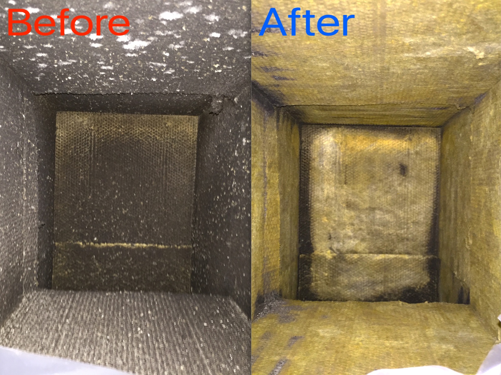 Ductboard Supply Plenum Before &amp; After