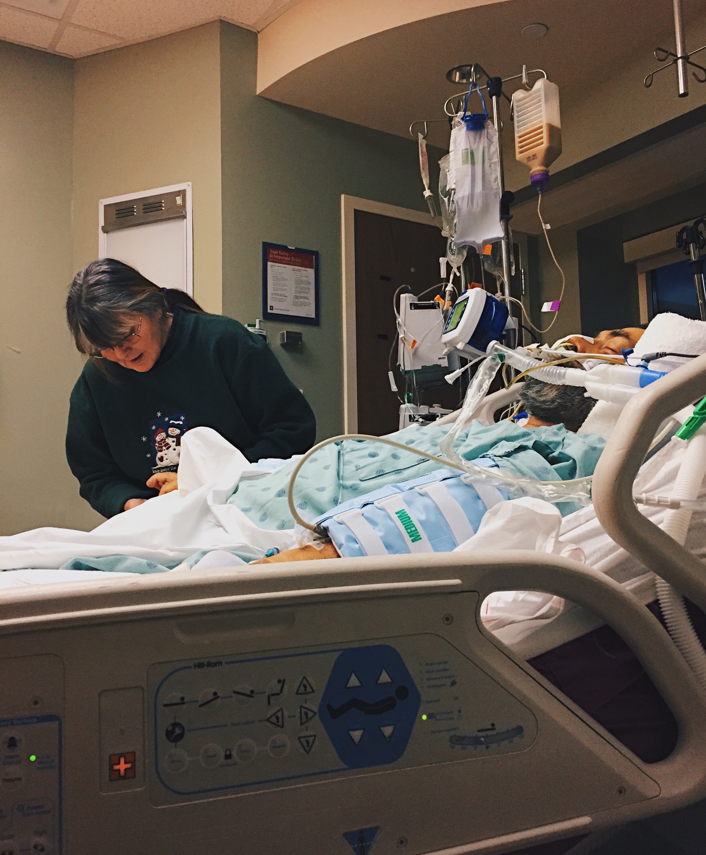 Dec. 30, 2016 — My mother became obsessed with every vital sign and watching my father's swelling in his hands and feet. Any sign of the swelling going down was a good one to her. The day before, the lead doctor informed us there were still a lot of unknowns in his case and the prognosis wasn't good. His head trauma, his stomach, his kidneys and his liver, which was severely damaged, were slowly getting better. Then the doctor asked it: If his heart were to stop, what did she want them to do? "I can't lose him. He's all I have."