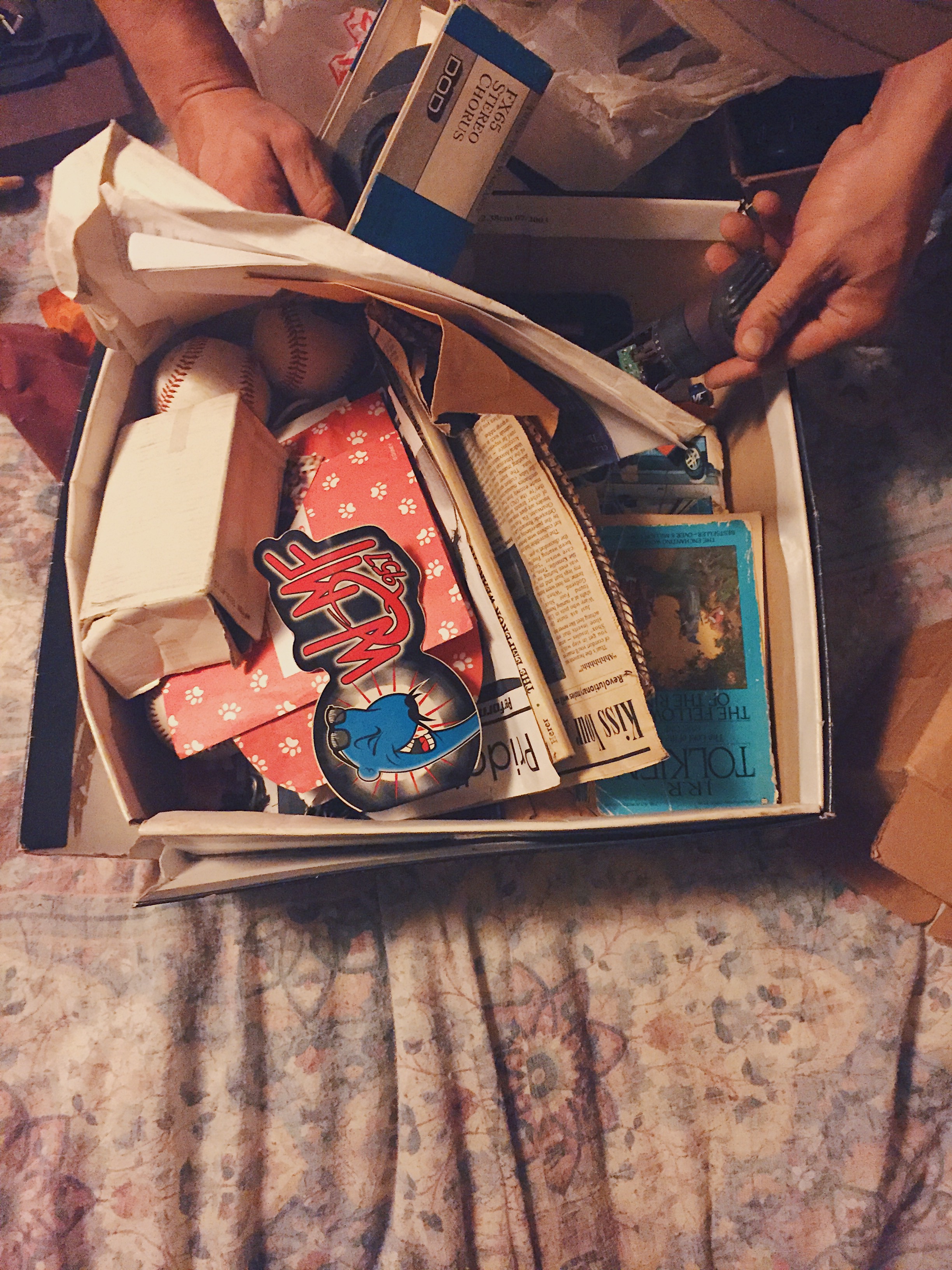 Jan. 4, 2017 — My father was a hoarder. Boxes and boxes of old items. His favorite book in high school, Lord of the Rings ; a broken razor; any card that had his name on it; guitar picks; a confiscated slingshot; too many hats. We had to go through it all. The first thing to be divided was old band T-shirts—some were too tattered to be worn. Then we moved onto his regular clothing and other items, each with a memory or purpose. While we were going through it all, my mother would say to me once or twice, "You know Bre, I think he knew he was dying."