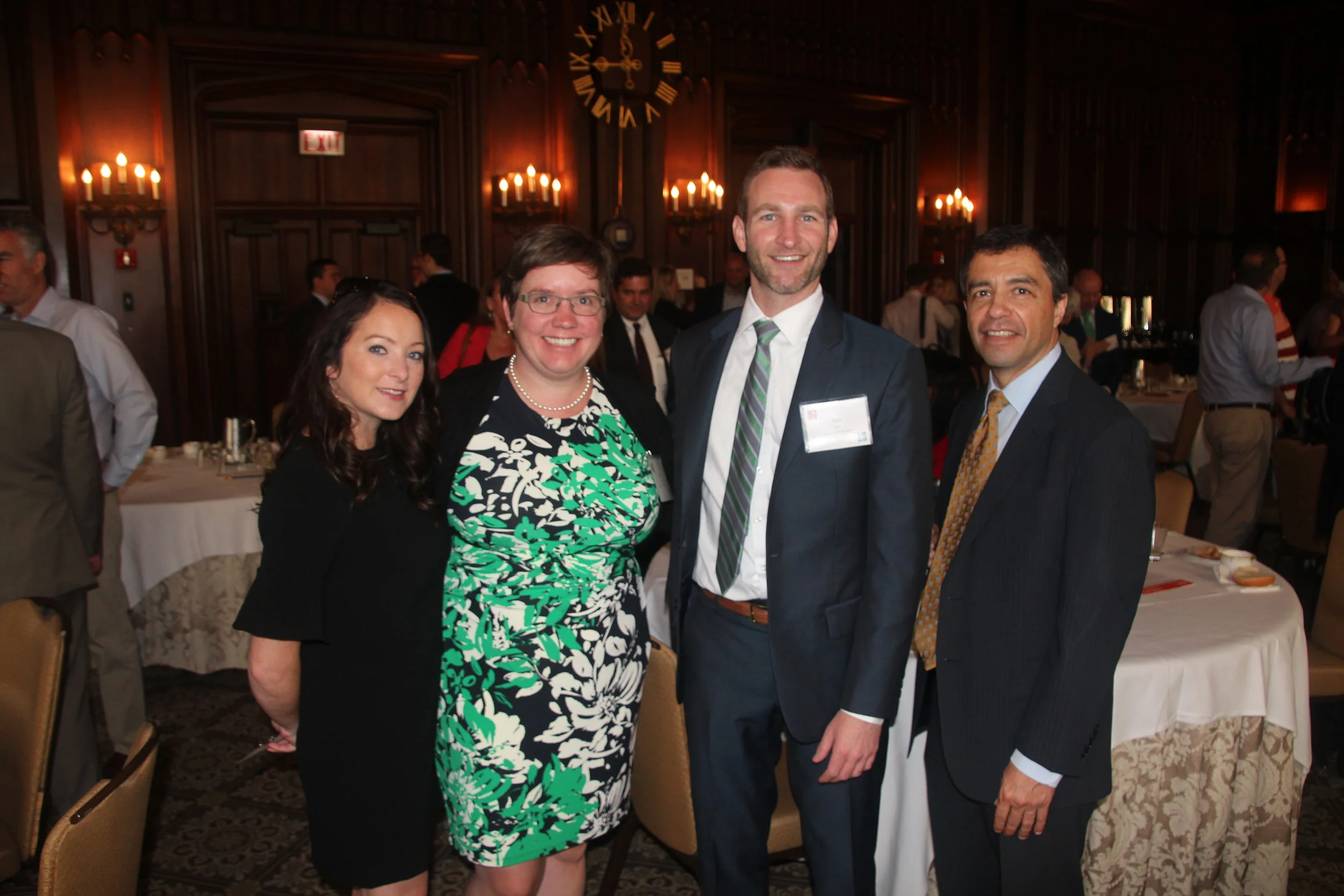 Auxiliary Board Members Kristin Kipp & Beth Zachara with Midtown Advancement Council Co-Chair Sam Bell and MEF Board Member Jim Palos